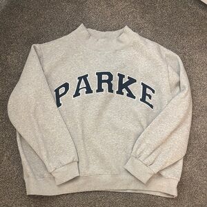 Parke Light Grey & Denim Mockneck